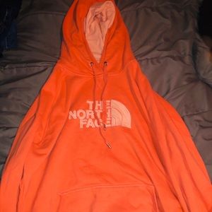 Pink/Orange North face Hoodie